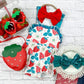 Strawberry Gingham Infant Romper