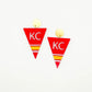 KC Red Pennat Earrings